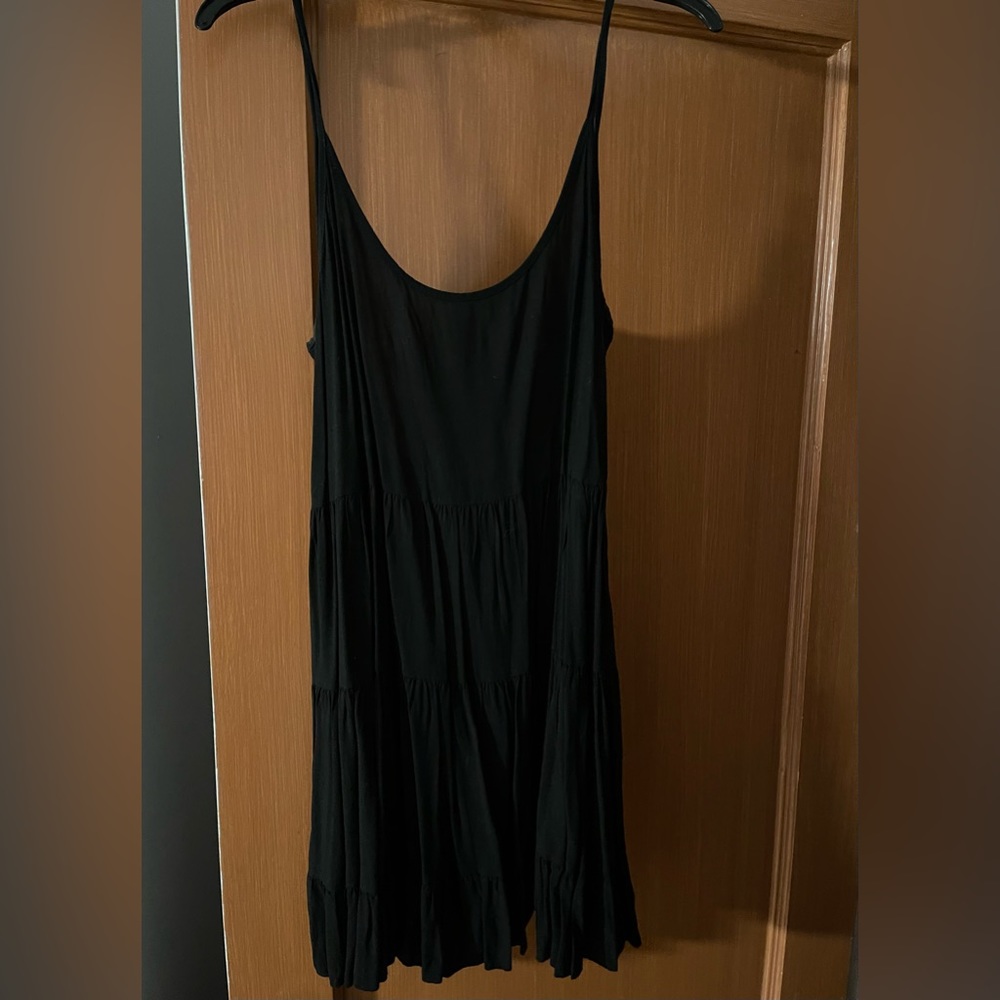 Mini dress in black - low back